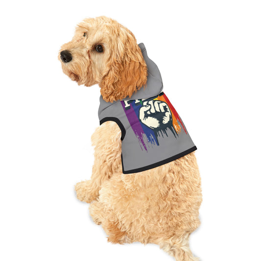 Pride Rainbow Fist Pet Hoodie — LGBTQ+ Dog & Cat Sweatshirt