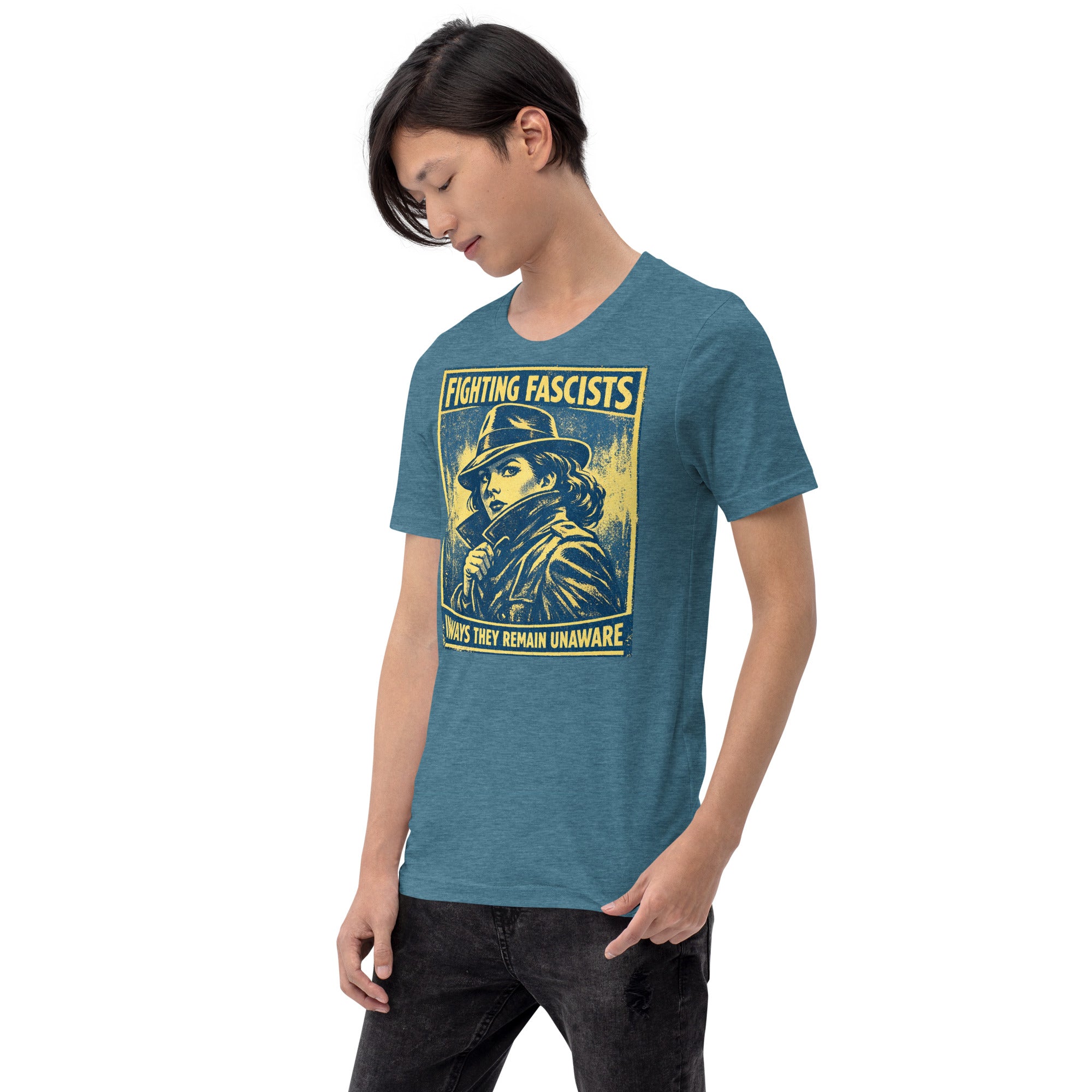 Fighting Fascists In Ways They Are Unaware Woman Gold Blue Unisex Stap ...